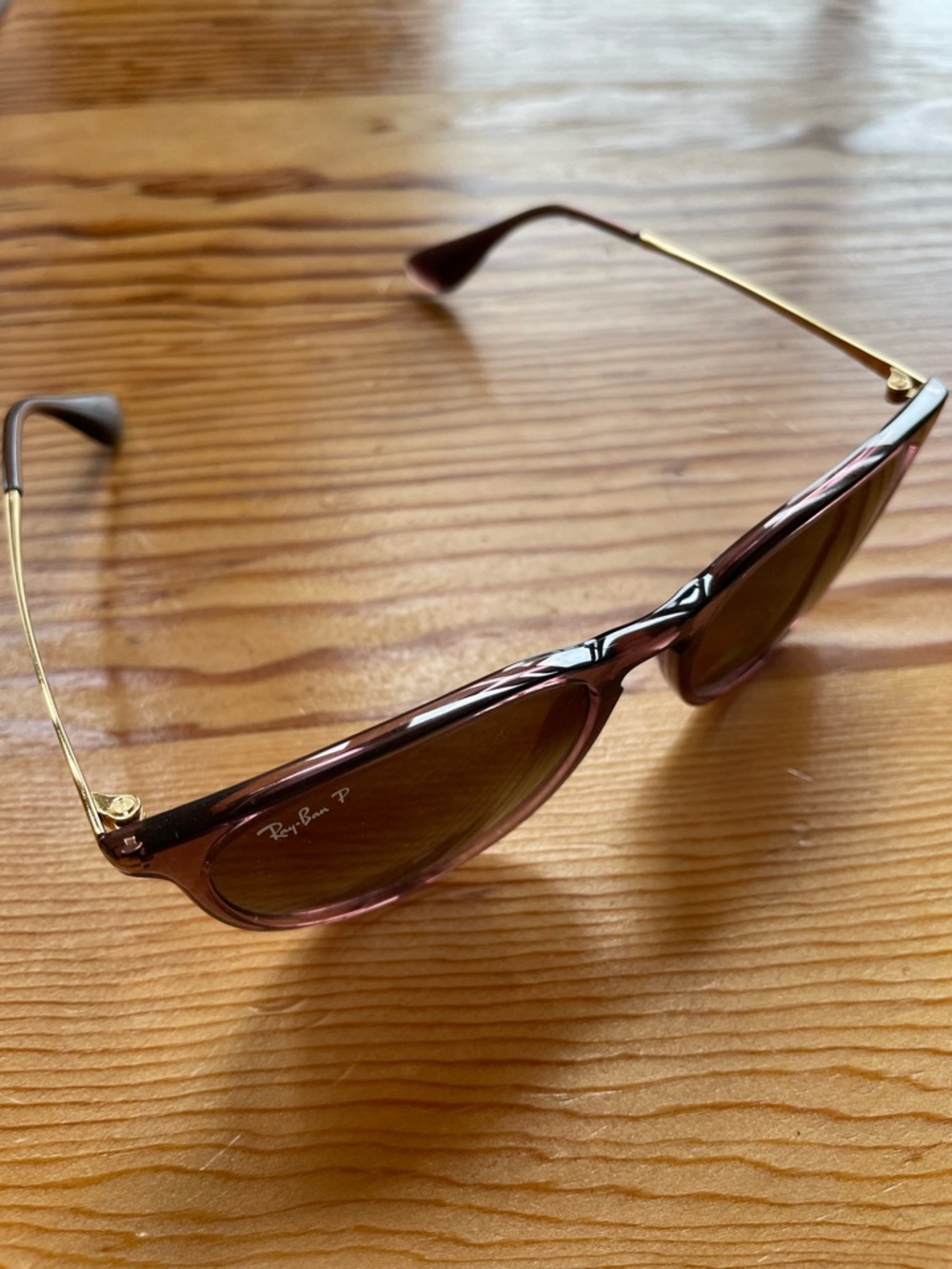 Ray-Ban Purple Transparent Frame Sunglasses with Gradient Lenses - Picture 4 of 5